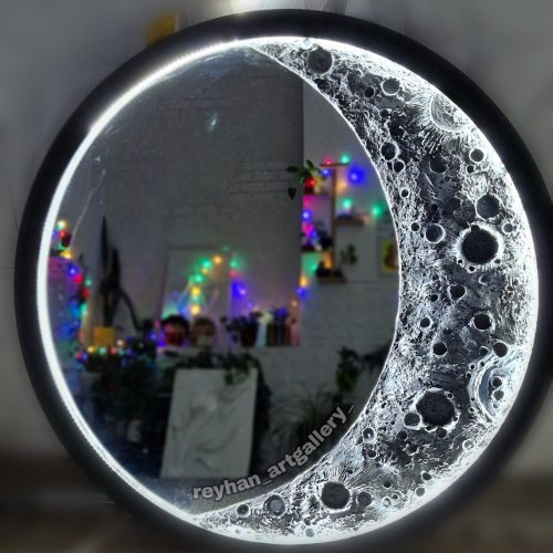 تابلو برجسته ماه و آینه