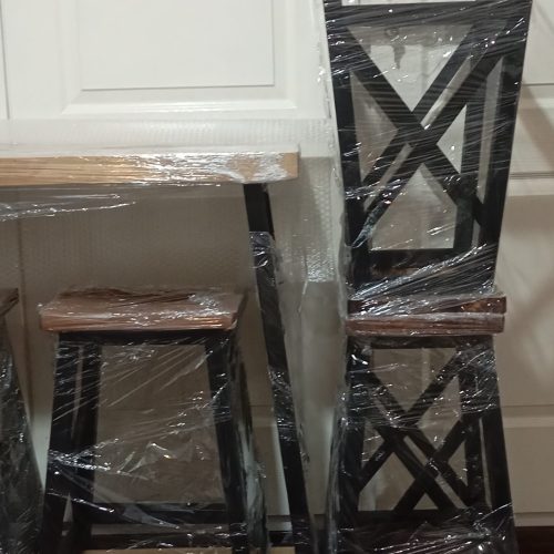 میز و صندلی اپن و جزیره چوب گردو ،آکبند