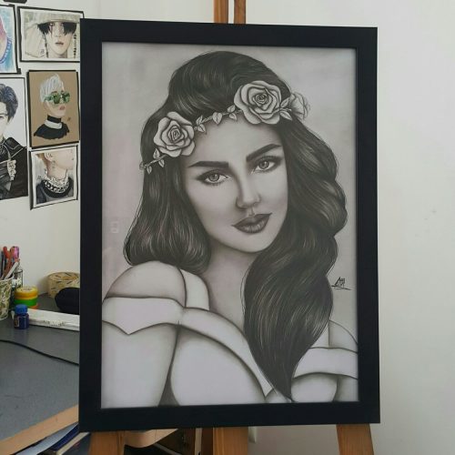 آموزش طراحی چهره سیاه قلم