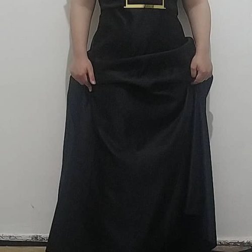 لباس مجلسی مشکی با کفش مجلسی