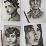 آموزش طراحی چهره سیاه قلم