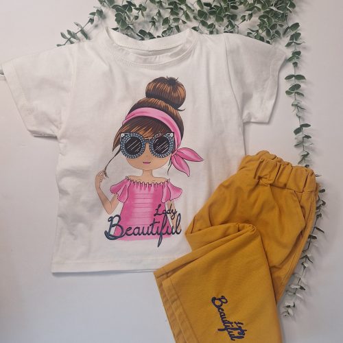 ست تی شرت و شلوارک لینن