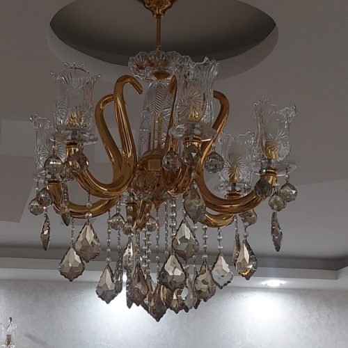 لوستر شش ساخه+ یک عدد تک شاخه