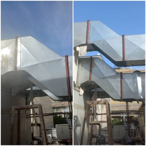 ساخت و  کانال کولر کانالهای صنعتی هواساز ساخت هود ساخت آبچک فلزی قلاشینگ