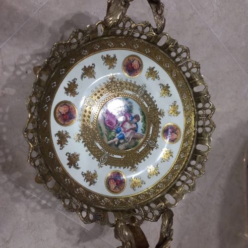 ظروف پذیرایی میوه و شیرینی خوری برنز