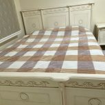 قیمت توافقی ویترین منبتی و سرویس خواب دونفره چوبی