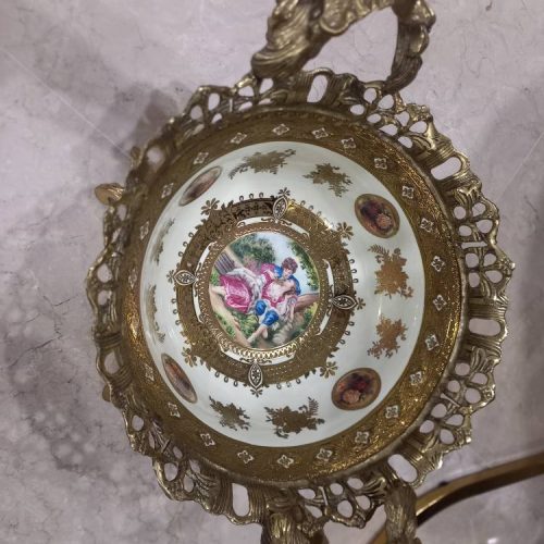 ظروف پذیرایی میوه و شیرینی خوری برنز