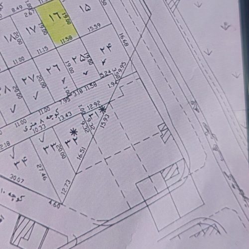 220 متر زمین مسکونی با سند