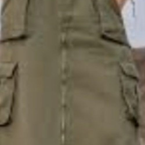 دامن کتان به رنگ سال همراه تخفیف مدل ماگرتاددرنگ خردلی وخاکی