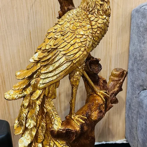 ایینه کنسول و ساعت و میز طرح طاووس