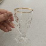 استکان دورطلایی پایه دار