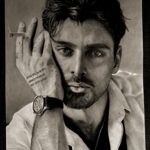 سفارش طراحی چهره سیاهقلم