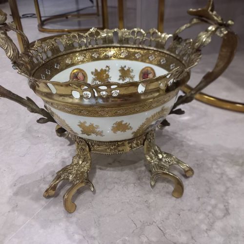 ظروف پذیرایی میوه و شیرینی خوری برنز