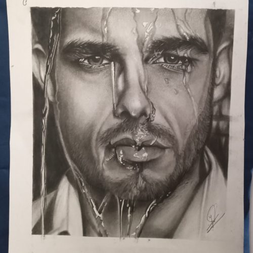 سفارش طراحی چهره سیاهقلم