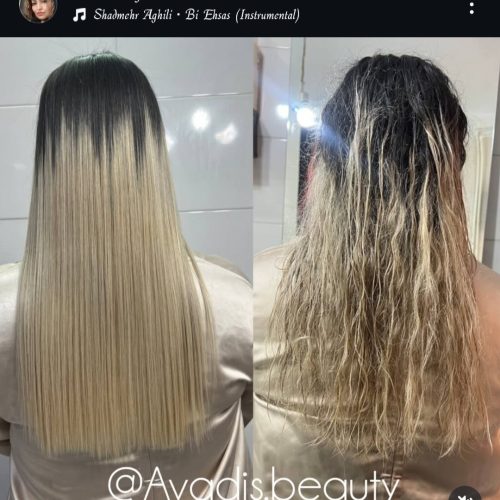 رنگ و مش . میکاپ و شنیون . پروتئین تراپی و کراتین . احیا . بافتمو