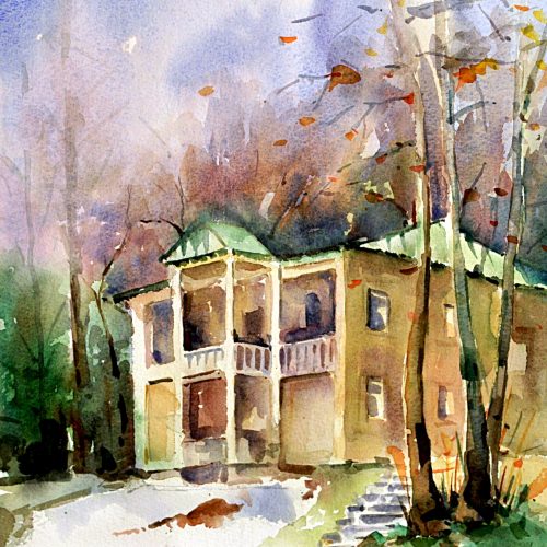 کارت  پستال نقاشی آبرنگ “