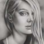 تابلوی چهره (سیاه قلم)