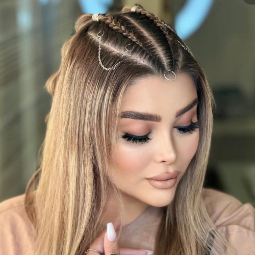 اکستنشن مژه و بافت مو