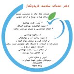 کارشناس بهداشت محیط دارای مدرک خودکنترلی و خوداظهاری از انجمن علمی بهداشت محیط در دفتر خدمات سلامت