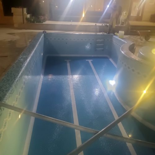 شستشوی استخر و جکوزی و اجرای بند کشی
