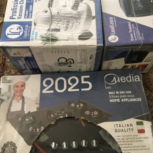 گاز رومیزی و آون تستر و جاروبرقی  نو آکبند