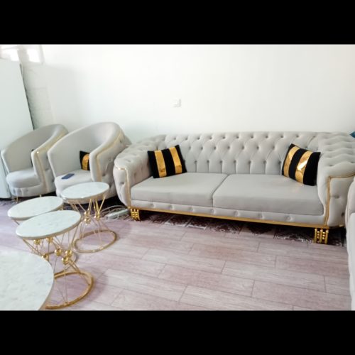 مبل 8 نفره چستر به همراه 4 عدد عسلی