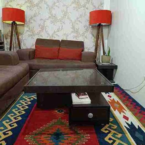 مبل 5 نفره ، میز و عسلی ، فرش 6 متری ، آباژور