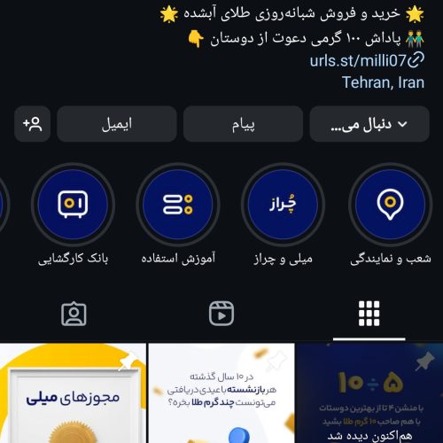 شما برای سرمایه‌گذاری طلا به میلی دعوت شده‌اید! همین حالا با کد دعوت milli-5itw8 ثبت‌نام کنید و 10 میلی هدیه بگیرید! https://milli.gold/app/sign-up?referralCode=milli-5itw8