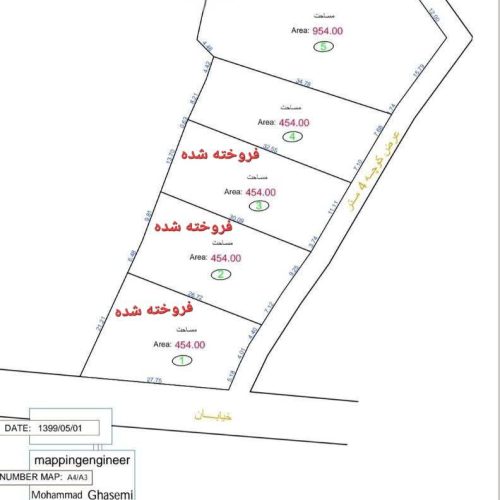 فروش 954متر زمین داخل بافت زیر قیمت در مازندران منطقه نوشهر روستای کینج