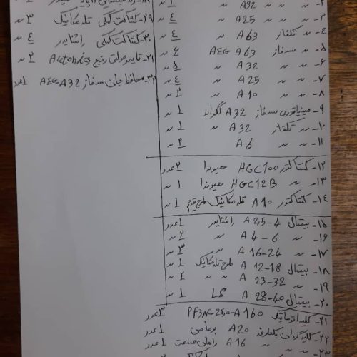 تجهیزات تابلو برق صنعتی