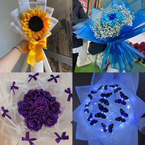 انواع گل های روبانی وبوکت پروانه ای،باهربودجه ای