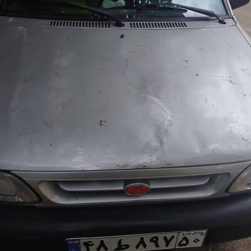 سلام پرید مدل 87 موتری سالم بدنه ماشین خط وخش چند لکه رنگ داره وسقف وکابوت افتاب سوختگی داره داشوردم ترک داره