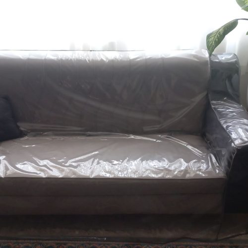 ست مبل هفت نفره تمیز تمیز با میز