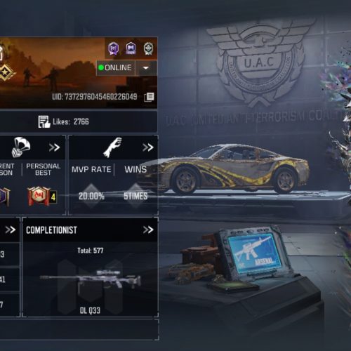 اکانت کالاف دیوتی مبایل ریجن هند 3 گان متیک 11گان لجند و300 گان اپیک و 1 اسکین متیک و148 اسکین اپیک دارای بیش از 11 بتل پس