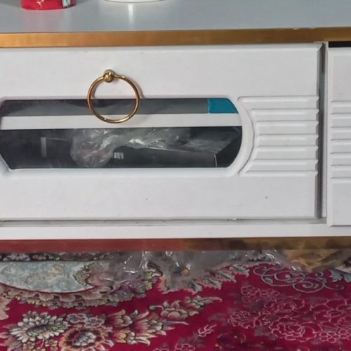 میز تلویزیون سفیدطلایی