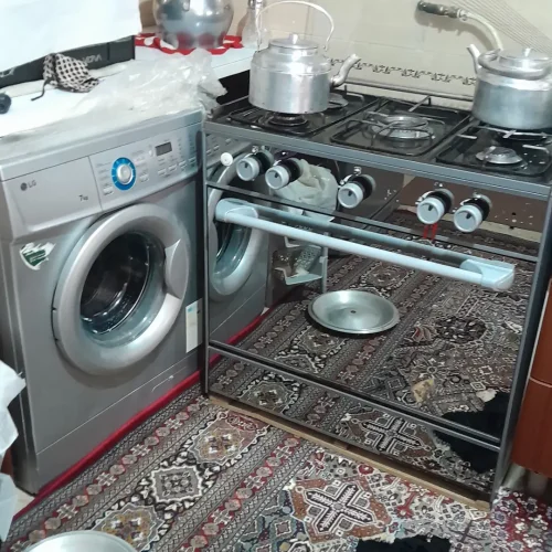 سلام یک ماشین لباسشویی ال جی ویک بخاری شومینه دار