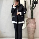 ست شلوار و مانتو کتی زنانه