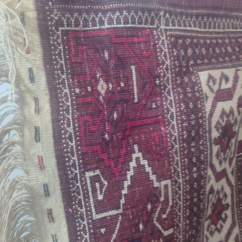 قالی ترکمنی دست بافت سنتی قدیمی 58سال