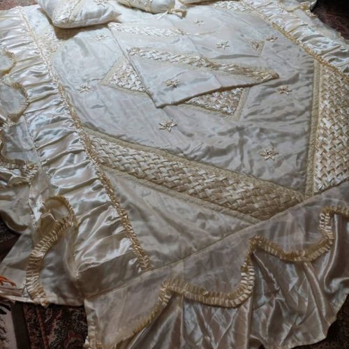 روتختی ساتن سالم همراه رو بالشی و کوسن