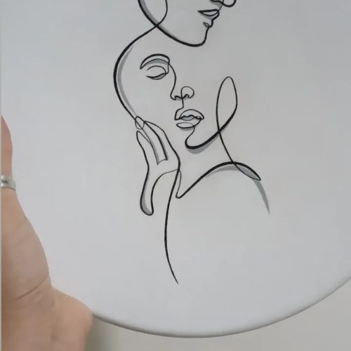 نقاشی دیوارکوب سفالی