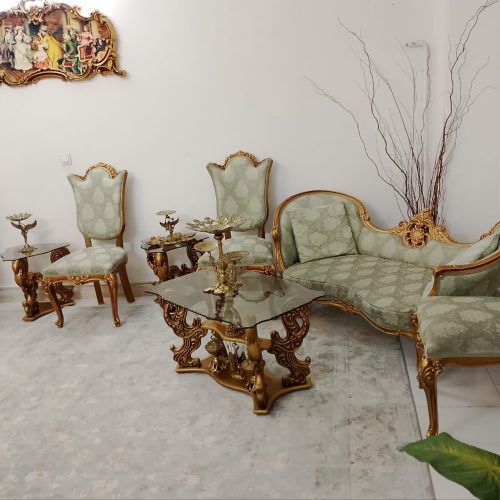 مبل و میز ناهار خوری تمام چوب اصل درحد نو بدون پارگی سوختگی