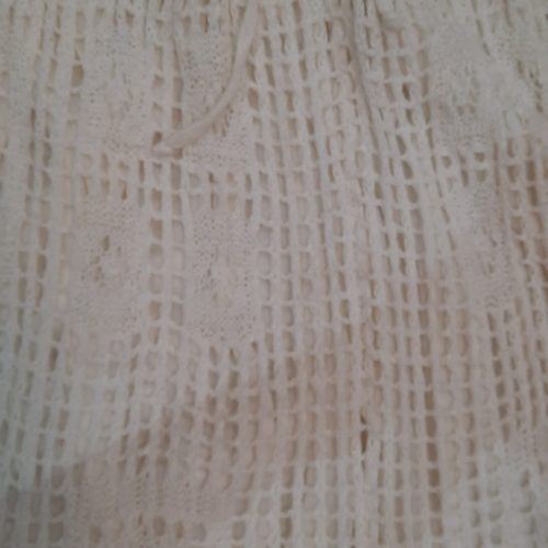 ست تاپ و شلوار مکرومه ترک 36 38 40 کشی سفید