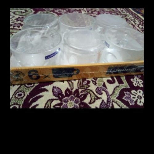 سه دست استکان بشقاب کفگیر نمکدان