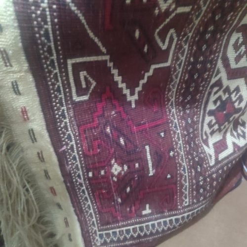 قالی ترکمنی دست بافت سنتی قدیمی 58سال