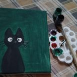 بوم نقاشی‌گربه‌آلاسکا برای‌اتاق