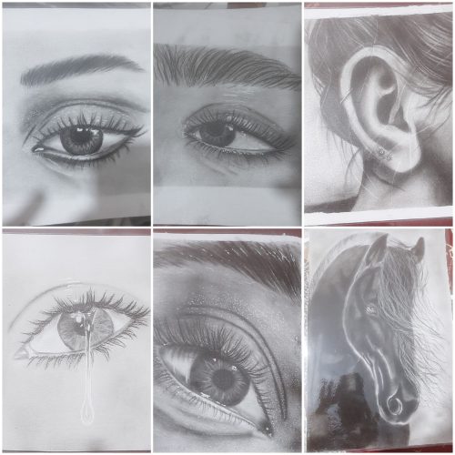 طرح های مختلف سیاه قلم