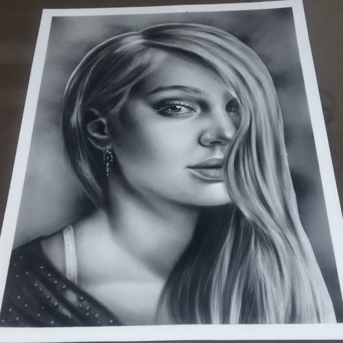 تابلو هنری سیاه قلم