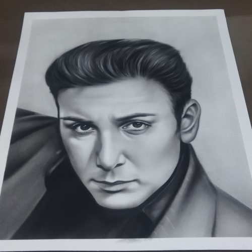 تابلو هنری سیاه قلم