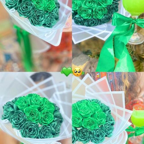 گیفت نوزاد استند اسم دسته گل شیک زیبا