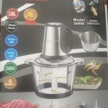 خرد کن silver crest 3000,wat نو دو عدد کاسه استیل و شیشه آسیب 6 پر وزن 3.800